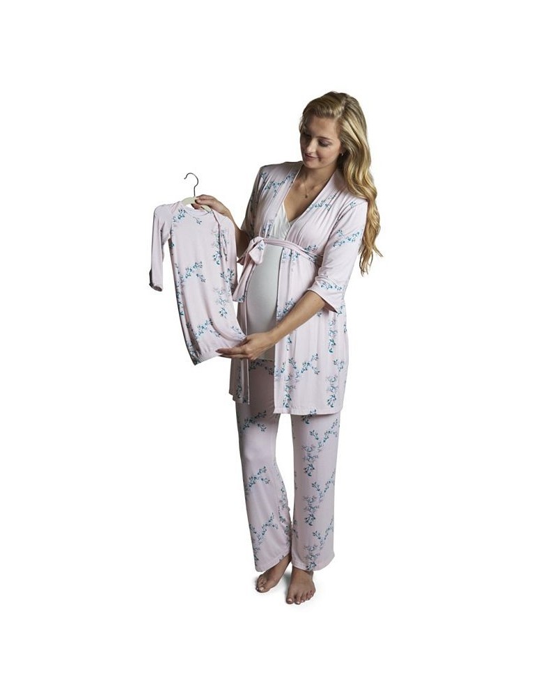 Women's Analise During & After 5-Piece Maternity/Nursing Sleep Set Lily $37.40 Sleepwear