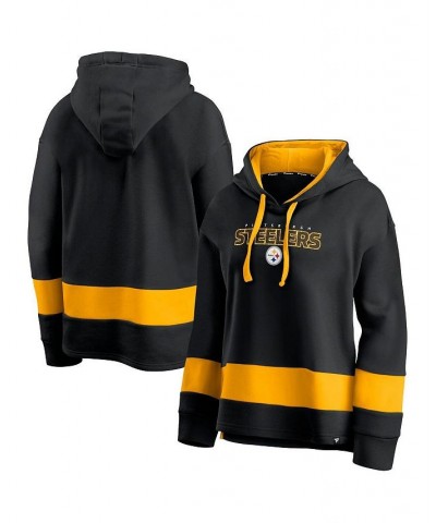 Women's Branded Black and Gold Pittsburgh Steelers Colors of Pride Colorblock Pullover Hoodie Black, Gold $30.10 Sweatshirts