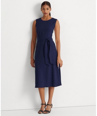 Women's Side-Stripe Georgette Dress French Navy/Mascarpone $89.70 Dresses