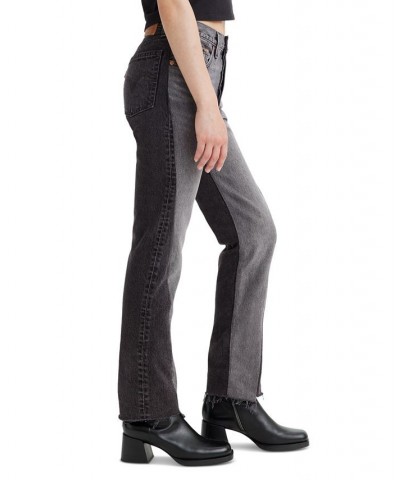 Women's 501 Spliced Mid-Rise Colorblocked Cotton Jeans Parallel Universe $40.00 Jeans