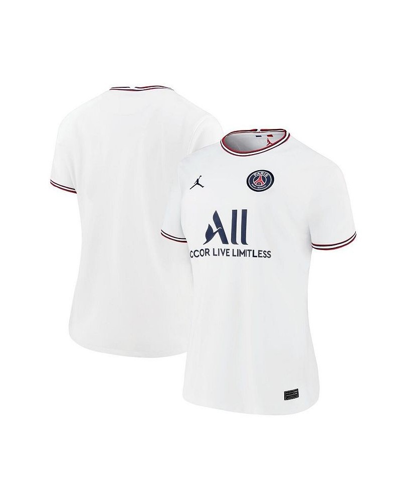 Women's Brand White Paris Saint-Germain 2021/22 Fourth Replica Jersey White $37.73 Jersey