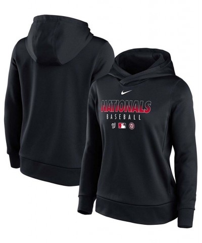 Women's Navy Washington Nationals Authentic Collection Performance Pullover Hoodie Navy $38.25 Sweatshirts