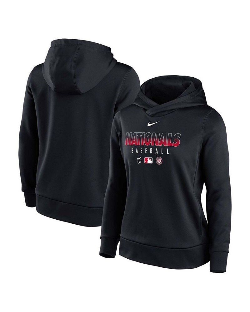 Women's Navy Washington Nationals Authentic Collection Performance Pullover Hoodie Navy $38.25 Sweatshirts