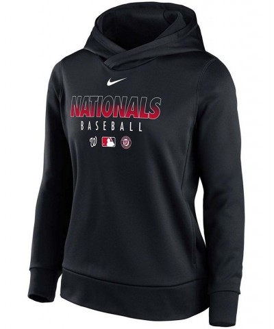 Women's Navy Washington Nationals Authentic Collection Performance Pullover Hoodie Navy $38.25 Sweatshirts