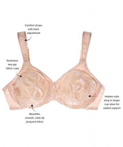 Awareness Full Figure Seamless Underwire Bra 85567 Up To I Cup Tan/Beige $39.78 Bras