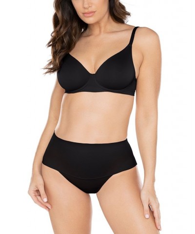 Women's Comfy Curves Waistline Thong 2526 Black $23.92 Shapewear