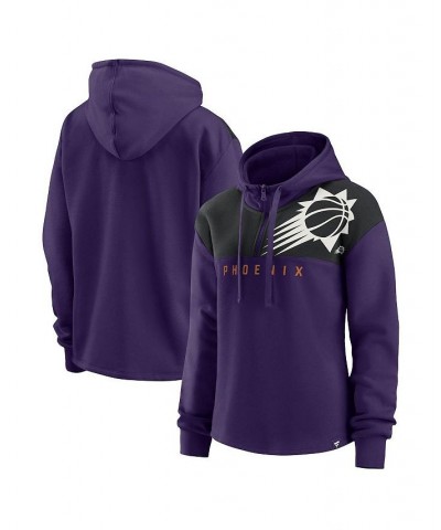 Women's Branded Purple and Black Phoenix Suns Overslide Quarter-Zip Hoodie Purple, Black $30.00 Sweatshirts