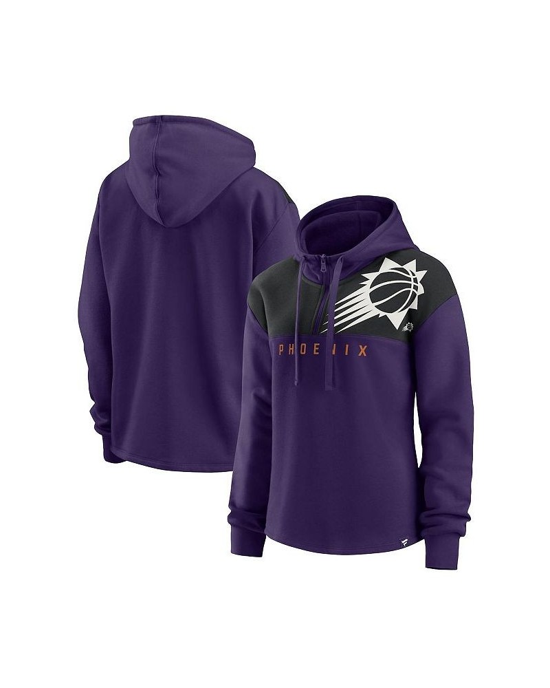 Women's Branded Purple and Black Phoenix Suns Overslide Quarter-Zip Hoodie Purple, Black $30.00 Sweatshirts