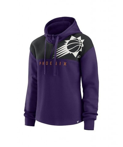 Women's Branded Purple and Black Phoenix Suns Overslide Quarter-Zip Hoodie Purple, Black $30.00 Sweatshirts