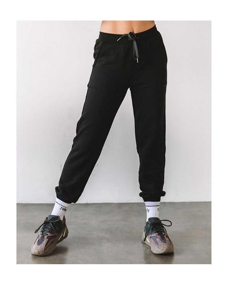 Rebody Lifestyle French Terry Sweatpants for Women Black $40.95 Pants