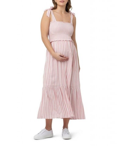 Ollie Stripe Smocked Dress Terracotta, White $57.34 Dresses