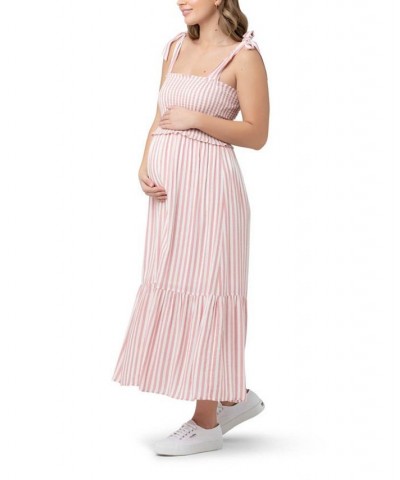 Ollie Stripe Smocked Dress Terracotta, White $57.34 Dresses