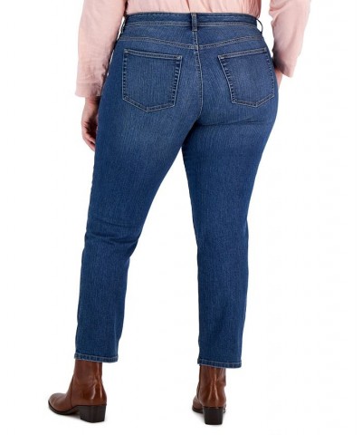 Plus Size Mid-Rise Slim-Leg Jeans Indigo Blossom $19.24 Jeans