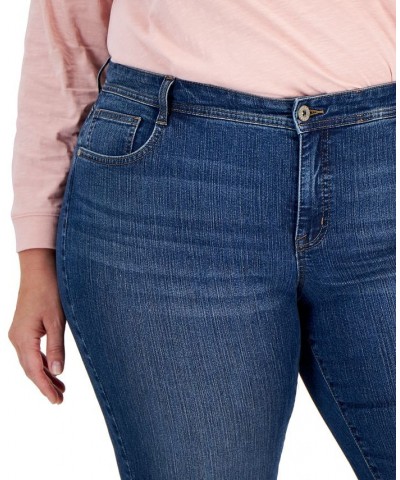 Plus Size Mid-Rise Slim-Leg Jeans Indigo Blossom $19.24 Jeans