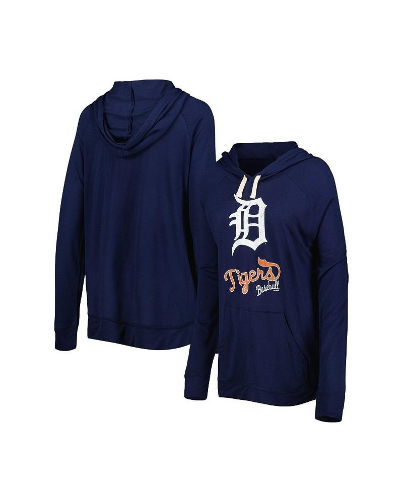 Women's Navy Detroit Tigers Pre-Game Raglan Pullover Hoodie Navy $41.59 Sweatshirts