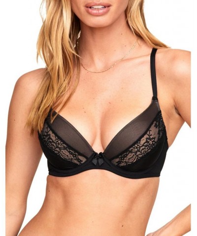 Mirianne Women's Push Up Plunge Bra Black $31.32 Bras