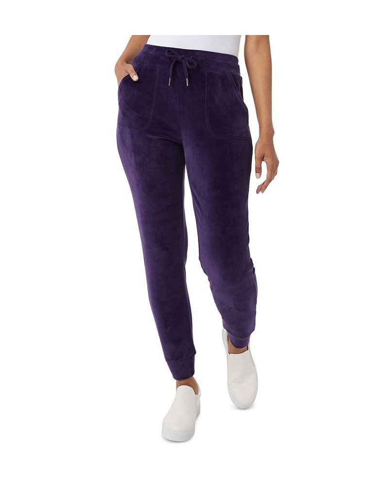 Women's Soft Velour Jogger Purple Shadow $13.75 Pants