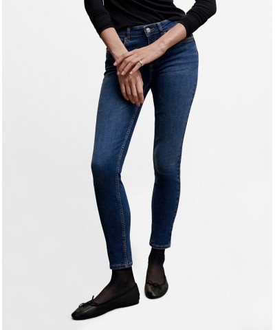 Women's Skinny Push-Up Jeans Dark Blue $26.40 Jeans