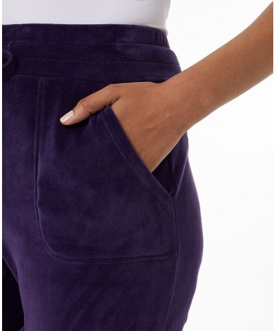 Women's Soft Velour Jogger Purple Shadow $13.75 Pants