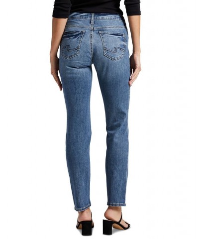 Women's Suki Mid-Rise Straight-Leg Jeans Indigo $45.12 Jeans