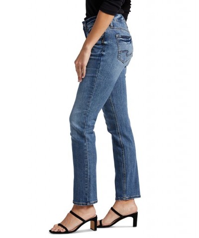 Women's Suki Mid-Rise Straight-Leg Jeans Indigo $45.12 Jeans