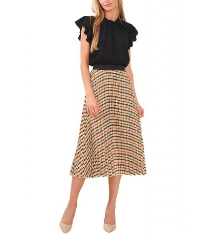 Women's Pleated Elastic Waist Skirt New Ivory $45.39 Skirts