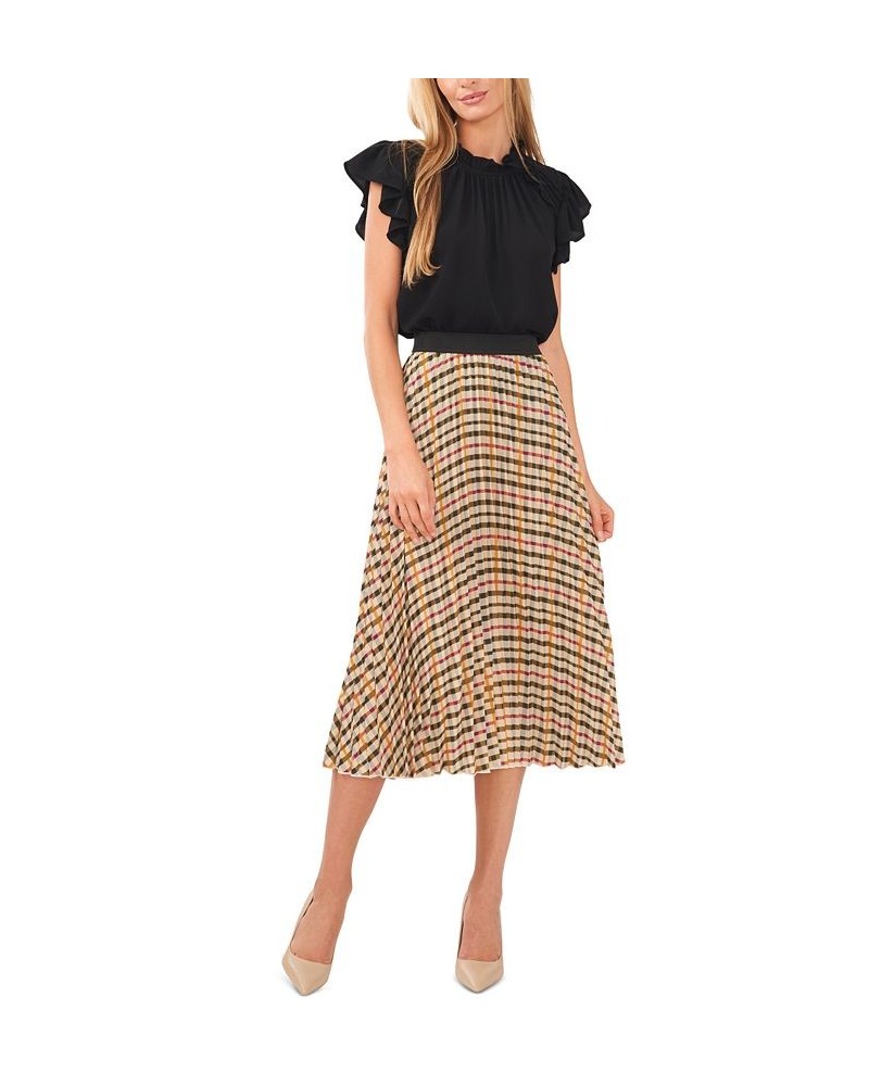 Women's Pleated Elastic Waist Skirt New Ivory $45.39 Skirts