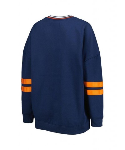 Women's Navy Denver Broncos Vintage-like Pullover V-Neck Sweatshirt Navy $51.60 Sweatshirts