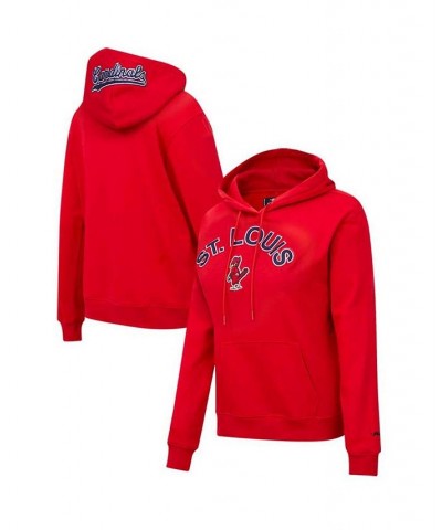 Women's Red St. Louis Cardinals Classic Fleece Pullover Hoodie Red $37.40 Sweatshirts