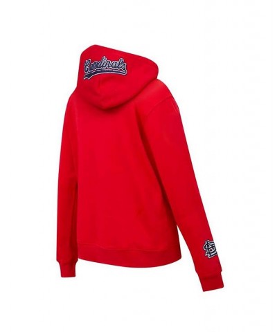 Women's Red St. Louis Cardinals Classic Fleece Pullover Hoodie Red $37.40 Sweatshirts