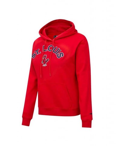 Women's Red St. Louis Cardinals Classic Fleece Pullover Hoodie Red $37.40 Sweatshirts