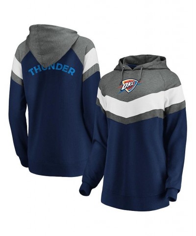 Women's Branded Gray and Navy Oklahoma City Thunder True Classics Go All Out Chevron Pullover Hoodie Gray, Navy $27.30 Sweats...