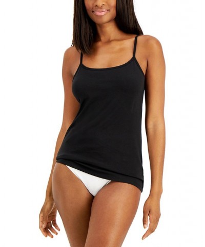 Women's Shelf-Bra Cami Tank Black $9.68 Tops