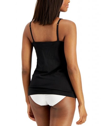 Women's Shelf-Bra Cami Tank Black $9.68 Tops