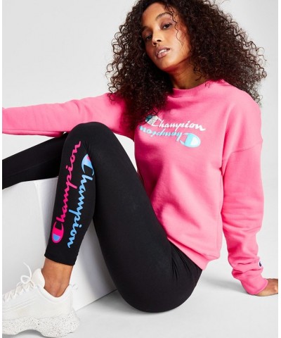 Women's Powerblend Graphic-Print Sweatshirt Pink $19.48 Sweatshirts