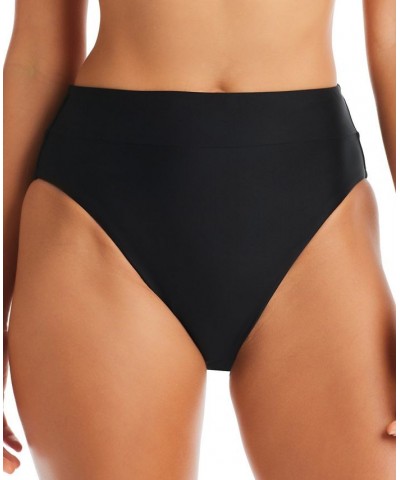 Natural Beauty Mesh Strap Sling Balconette Swim Top and High-Leg Swim Bottoms Black $29.58 Swimsuits