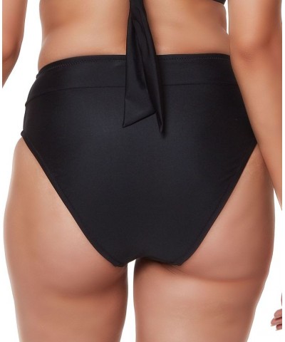 Natural Beauty Mesh Strap Sling Balconette Swim Top and High-Leg Swim Bottoms Black $29.58 Swimsuits