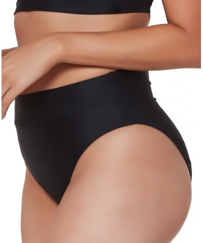 Natural Beauty Mesh Strap Sling Balconette Swim Top and High-Leg Swim Bottoms Black $29.58 Swimsuits