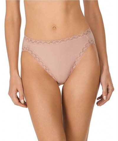 Bliss Lace-Trim Cotton French-Cut Brief Underwear 152058 Rose Beige (Nude 4) $9.90 Underwears