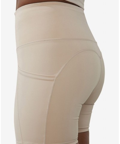 Women's Ultimate Booty Shaper Bike Shorts Sesame $26.49 Shorts