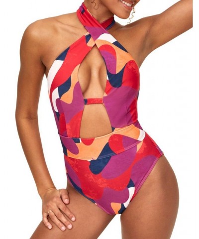 Brinlee Women's Swimwear One-Piece Red $30.78 Swimsuits