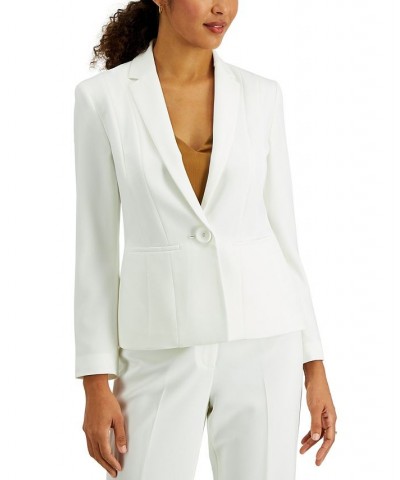 Crepe One-Button Blazer Vanilla $32.70 Jackets