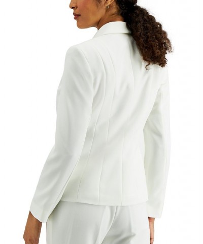 Crepe One-Button Blazer Vanilla $32.70 Jackets