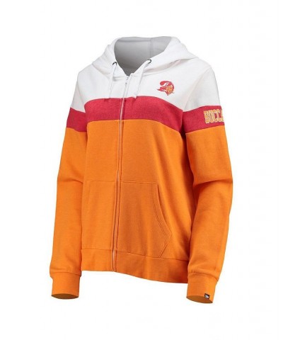 Women's White Orange Tampa Bay Buccaneers Throwback Colorblock Full-Zip Hoodie Jacket White, Orange $32.93 Jackets