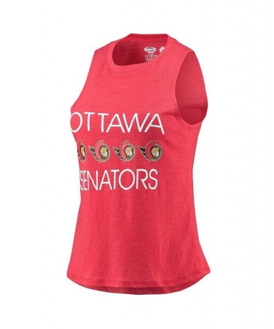 Women's Red Black Ottawa Senators Meter Tank Top and Pants Sleep Set Red, Black $27.95 Pajama