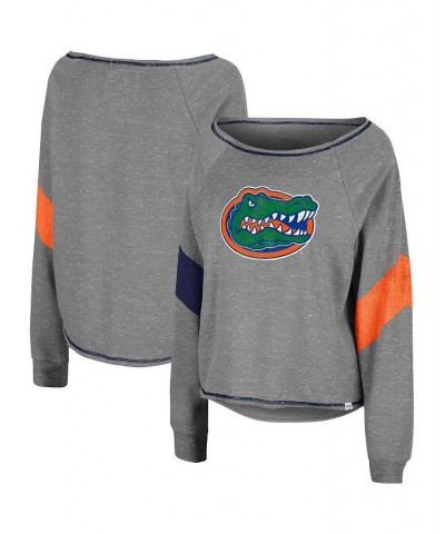 Women's Heathered Gray Florida Gators Amped Chevron Stripe Raglan Boat Neck Pullover Sweatshirt Heathered Gray $27.95 Sweatsh...