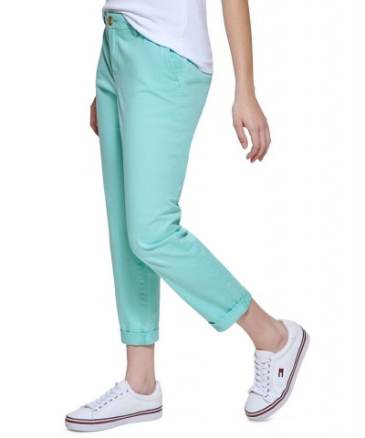 Women's Cotton Scallop-Stripe Tank & Hampton Cuffed Chino Straight-Leg Pants Crm De Mnth $21.12 Pants