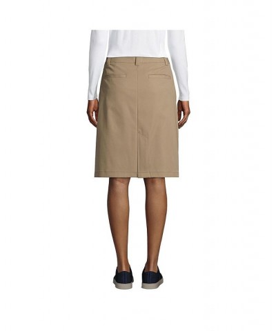 School Uniform Women's Active Chino Skort Top of the Knee Tan/Beige $23.08 Skirts