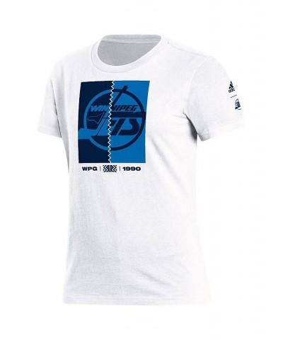 Women's White Winnipeg Jets Reverse Retro 2.0 Playmaker T-shirt White $14.19 Tops