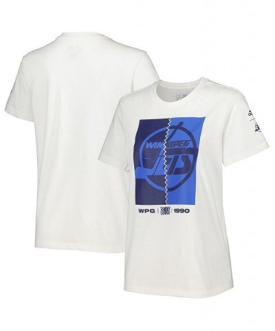 Women's White Winnipeg Jets Reverse Retro 2.0 Playmaker T-shirt White $14.19 Tops